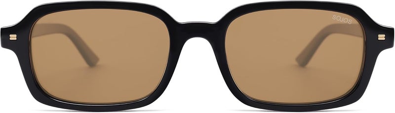 Sojos Trendy Rectangle Polarized Sunglasses Womens Mens, Small Retro Fashion Thin Slim Square Sunnies SJ2610 - Image 2